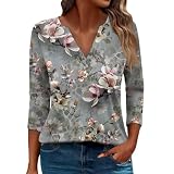 Dreiviertelarm Shirt Damen Damen Tshirt V Ausschnitt Damenshirt Halbarm Gestreiftes Shirt Damen Damen Shirt Damen Oberteile Elegant Longbluse Damen Sommer T Shirt Damen Schwarz Stillob