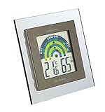 Mobile Alerts MA 10230 Raumklimastation, Zusatzsensor, Datenübertragung auf das Smartphone, Alarmierung via Push-mitteilung, tranparenter Rahmen, silber, 10 x 2 x 10