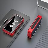 DONGSHUAI Kabellose Powerbank, Solar-Powerbank, Akkubank, 50000 Mah, Externer Akku, Backup-Stromquelle Für Outdoor-Zelt, Camping, Wohnmobil, Homeoffice, Notfall,Rot,50000MAH