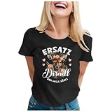 Damen T Shirt Oktoberfest Biermuster Bedruckte Rundhals Locker Tops Bluse Lässige Party hinausgehen H