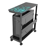 EUREKA ERGONOMIC Höhenverstellbarer Computer Tower Ständer, ATX-Gehäuse CPU Halter PC Ständer, unter Schreibtisch Drucker Cart mit Rollen und Maus Pad, Schw