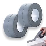 2-teiliges Set Selbstklebende Dichtband, Dichtband Selbstklebend Waterdichte Tape, Wasserdichtes klebeband, dichtungsband selbstklebend, Fugendichtungsband für Küche, Toilette, Badewanne,Lücke grau…