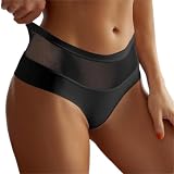 Unterhosen Damen Spitze, Damen Slips High Waist Panties Frauen Sommer Sexy Slips Sexy Spitze Schwangerschafts Unterwäsche Schwarz String Tang Damen Hipsters Damen Stretch Weich Slips Unterwà