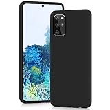 YATWIN Silikon Hülle für Samsung Galaxy S20 Plus, Soft-Touch, Stoßfest, Staubdicht, Ganzkörper-Schutzhülle, Schw