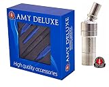 Amy Deluxe SILIKONSCHLAUCH & ALUMUNDSTÜCK S238 Set in Box MIT Amy Deluxe Universal Schlauchadapter - Edelstahl (blau)