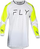 Fly Racing Evo Herren Trikot DST (White/Hi-Vis, Medium), White, Hi-V