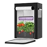 HCBZVV Kleines Wachstumszelt für Hydroponisches Anzuchtsystem, Hydrokultur-Anbausystem, Indoor-Wachstumszelt, 48.26 x 35.56 x 53.34 cm, hochreflektierendes Mylar, für Hydrokultur-Zimmerp