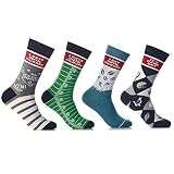 40YARDS American Football Countdown Socken zum Game Day [4 Paar Socken] - Unisex, One Size (Einheitsgröße: 37-46)
