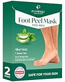 Plantifique Fußmaske - 2 Paar Hornhaut Socken für Männer - Fussmaske Hornhautentferner Socken - Hornhaut entfernen fuß - Foot Peel Mask Fußpeeling Maske - Fußpfleg