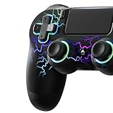 ECHTPower Controller für PS4/PC, Typ-C-Anschluss, hintere Tasten, Hall Joystick, Bluetooth-Controller für PS4/PC, 1000 mAh Akku, Turbo, Vibration, ergonomisches Design,