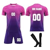 24/25 Deutschland Trikot, Fußball Trikot,Anpassbarer Name und Nummer Kinder Erwachsenenfußballtrikot, Fussball Trikot Kinder, T-Shirt Shorts und Sock