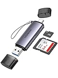 UGREEN SD 3.0 170MB/s SD Kartenleser USB 3.0 USB C Dual Stecker Kartenlesegerät SD Card Reader Speicherkartenleser SD Karten Adapter Kompatibel mit iPhone 17 Serie/Android/Windows/macOS usw (SD 3.0)