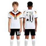 Fußball Trikot Kinder und Erwachsene 2026 - Fussball Trikot mit Eigenem Namen Nummer Auswärtstrikot Kindertrikot Jungen Fussballtrikot Herren Football Fan Trikots, Geschenke für Fußb