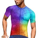 Herren T-Shirt für Sport Freizeit kurzärmelig mit modernem Druckdesign lässige Passform ideale Aktivbekleidung für den Sommer (Multicolour, L)