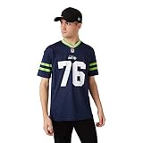 New Era Seattle Seahawks T-Shirt NFL Jersey American Football Fanshirt Blau - XL