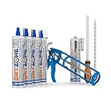 Dryzone Horizontalsperre Kit - Injektionscreme gegen feuchte Wände und aufsteigende Feuchtigkeit – Feuchtigkeitssperre fürs Mauerwerk (6 m)