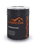 CAIRCON Poolfarbe für Betonbecken Fliesen Schwimmbadfarbe Betonfarbe Anthrazitgrau - 5L