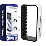 MatoSan Tower Game: Universeller PS5 Ständer & Spiele Regal - PS4 Spiele Halter & Switch Spiele Aufbewahrung - Multifunktionaler PS5 Spiele Ständer für 18 Spiele und 4 Controller Zubehö