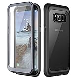 Prologfer Kompatibel mit Samsung S8 Plus Hülle 360 Grad Handyhülle Frontabdeckung mit eingebautem Displayschutz Stoßfest Ganzkörper Transparent Kratzfest Schutzhülle für Samsung S8 Plus - 6.2 Z