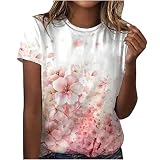LSAltd Tshirt Damen Damen Tops Sommer Basic Shirt Damen Damen Blusen Chiffon Bluse Damen Blusen & Tuniken Für Damen Spaghetti Top Damen Bluse Kurzarm Damen Tanktops Frauen Blusenshirt Damen（6-Pink,M）
