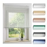 ourdeco® Aluminium-Jalousie / 140 x 160 Weiß (Breite x Höhe) / Montage an Wand oder Decke, Premium Alu-J
