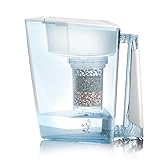 NEU: Wasserfilter MAUNAWAI® Premium Bio Made in Germany inkl. 1 Trinkwasserkanne +1 Filterkatusche und Filterpad (für 3 Monate) - Weiß, Trinkwasserfilter + Filterk