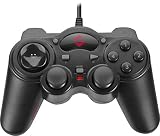 Speedlink THUNDERSTRIKE PC Gamepad - Gaming Controller PC mit USB Kabel, Schnell- und Auto-Feuer-Funktion, robuste Bauweise, DirectInput analog/digital, 1,7m Kabellänge, schw