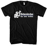 Gelsenkirchen Ehre und Stolz Herren T-Shirt | Ultra Skyline Trikot Ruhrpott Sport Shirt Fussball | M3 Schwarz (XL)