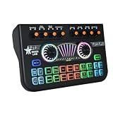 Junguluy X3 Live Voice Mixer Audio Interface Konsole Live Mikrofon Soundkarte für Aufnahme Streaming Smartphone Schw