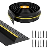 NUTKIT Garagentordichtung 3M, Gummi DIY Garagentor Schwellendichtung mit 12 Schrauben, Universeller Garagentor Dichtung, Bodenpuffer-Bodenabdichtung Wetterfest für Saubere＆Trockene Garagen(H18mm)