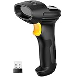 Inateck Wireless Barcode Scanner 2.4 GHz, 35 m Reichweite, Automatisches schnelles und präzises Scannen, 180 Tage Standby-Zeit, BCST-60 Schw