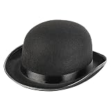 Schramm® Melone Bowler Hut rund Melonenhut schwarz Erwachsene Chapeau Zylinderhut Melone Bowlerhut Damen/Herren Filzhut W