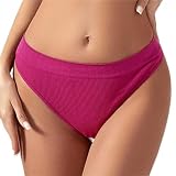 Postpartum Underwear Miederhose Mit Bein Slip-Shorts für Unterkleider Damen Nahtlose Boyshorts Höschen Anti-Scheuern-Unterwäsche-Shorts Seamless Shapewear Damen Bodysuit Shapewear (Red, M)