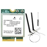 iubfegt MT7925 WiFi 7 Karte MT7925 WiFi 7 Karte mit Antennen M.2 Triple Band BT5.3 WiFi Kartenadap