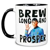 Reactive Brands MUGEMS Brew Long and Prosper Tasse – Lustige Spok Kaffee- oder T