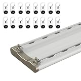 2-Läufige Gardinenschiene Decken Vorhangschiene, 1.2/1.8/2.5/3.0/3.5/4.6/5.0/6.0m Leise Doppelreihige Gardinenschiene für Wohnzimmer Schlafzimmer(Weiß,220cm(7.2ft))