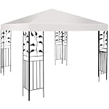 GIANTEX Ersatzdach Pavillon 3x3m, Pavillondach wasserabweisend, Ersatzbezug Dachbezug für Garten Pavillon, Pavillon Abdeckung (Einzeldach, Beige)