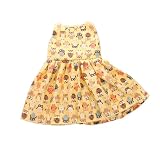 Codulu Puppenkleidung für 18-Zoll-American Doll-Gelbes Eulenkleid, Sommer-Outfits, Zubehör für 43–46 cm große Mädchenpuppen, Babypuppen, 1 Stück/S