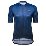 GORE WEAR Atmungsaktives Damen Fahrrad-Trikot, Rain Camo, Schneller Feuchtigkeitstransport, Mit Taschen, Kurzarm Fahrrad-Shirt, Orbit Blue, 42