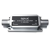 Satelliten Leitungsverstärker Inline 5 MHz – 2400 MHz – SAT Verstärker 20 – Anschluss über F-Anschlussbuchsen – zur Anhebung von Signalen – DiSEqC, Unicable, SatCR, HDTV, Ultra HD, UHD, DVB-S2