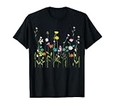 Frauen Wildblume Sommer Blumen Blühen Floral Grafik T-S