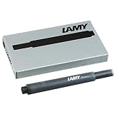 LAMY T 10 Tintenpatrone schwarz mit großem Tintenvorrat - geeignet für alle Lamy Patronenfüllhaltermodelle - Inhalt 1,25ml je Patrone - 5 Stück pro Päck
