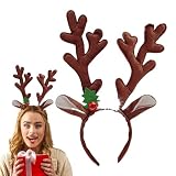 Geweih-Stirnbänder - Stirnband Rentiergeweih, Halloween Rehkitz Stirnband | Weihnachtsstirnbänder für Erwachsene, Weihnachts-Stirnband, Rentier Geweih, Haarreif, Kopfschmuck für W