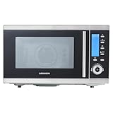 MEDION MD 15501 4 in 1 Mikrowelle mit Grill (25 Liter, 900 Watt, 1100 Watt Grill, 2500 Watt Heißluft, 10 Automatik-Programme) silb