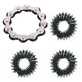 HSKRKOW 1 Stück Flippy Chain Game Set, Mit 3 Akupressur Ring,Stressabbau Spielzeug,Akkupressurringe, 12 Verse Unendlicher Flip Chain, Zum Abbau Von Spannungen Und Stress,Für Kinder Mit Adhs(Schwarz)