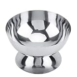 Brrnoo Eiscremeschalen, 2 Typ Silber Silber Schüssel Dessertschalen Edelstahl für Salatfruchtpudding -Weihnachtsfeier (Kurze Füße)