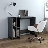 ULUYYUC Schränke Büro-Schreibtische Schreibtische Eck-TischeComputertisch Hochglanz-Grau 102,5x35x75 cm HolzwerkstoffGeeignet für Arbeitszimmer, Büro, W