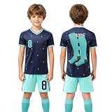 Fußball Trikot Kinder und Erwachsene 2026 - Fussball Trikot mit Eigenem Namen Nummer Auswärtstrikot Kindertrikot Jungen Fussballtrikot Herren Football Fan Trikots, Geschenke für Fußb