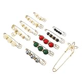 GALPADA 44 Stk Hose Taillenstift tee clip schalclip hosenklemmbügel Perlenbrosche Perlenpullover Broschenclips für Hemden dekorative Stifte Hosenbrosche Kleidersicherheitsbrosche Legierung