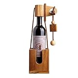 Casa Vivente Flaschenpuzzle aus Holz für Weinflaschen, Flaschen-Tresor als Wein Geschenk, Knobelspiele für Erwachsene, Geschenkideen mit Alkohol, Flaschensafe Geduldssp